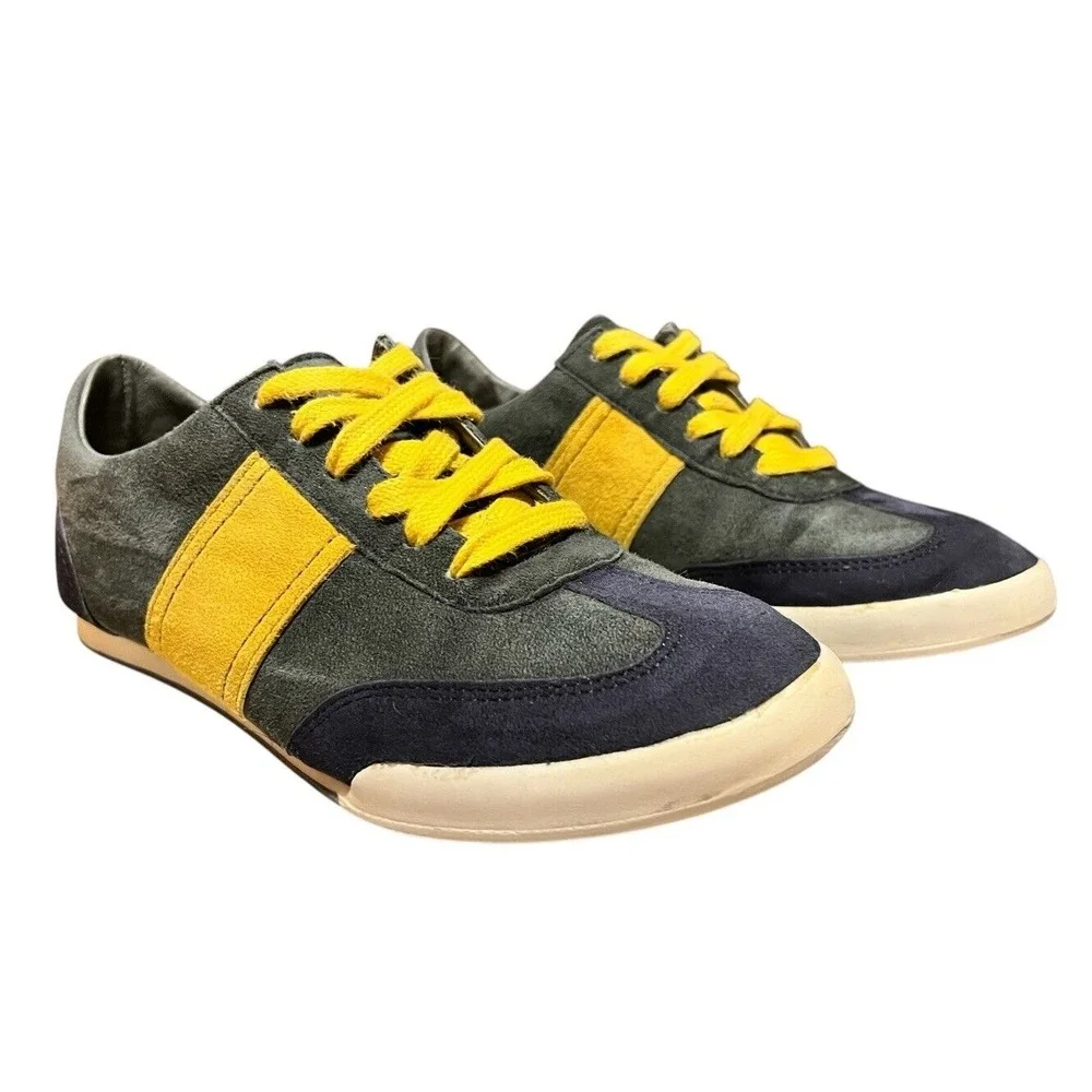 Emerson Fry‎ Woman Suede/Leather  Daily Trainers Navy/ Mustard Portugal EU 36